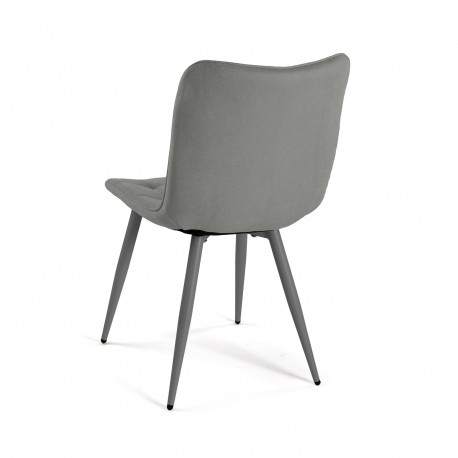 CHAISE TAPISSÉE RENO GRISE
