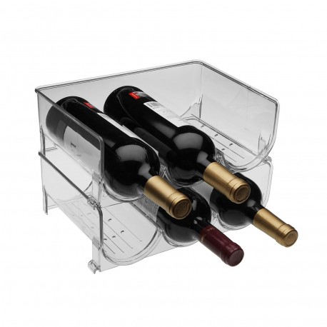 PORTE-BOUTEILLES EMPILABLE POUR TROIS BOUTEILLES