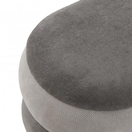 SET 2 POUFS GRIS