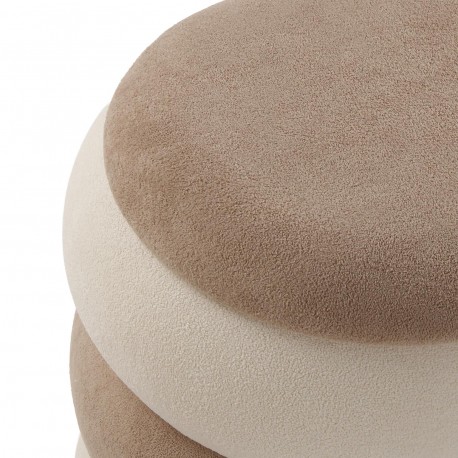SET 2 POUFS BEIGE