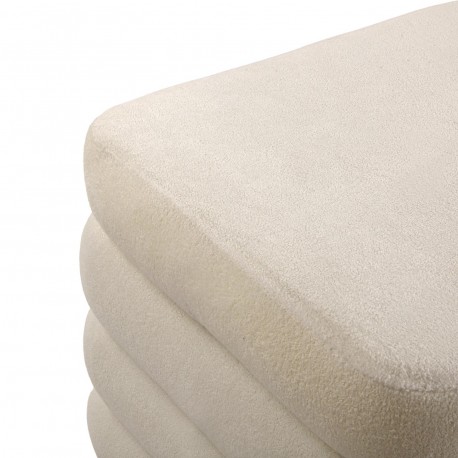 SET BANC ET 2 POUFS GRIS