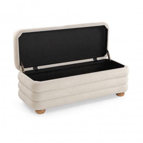 SET BANC ET 2 POUFS GRIS