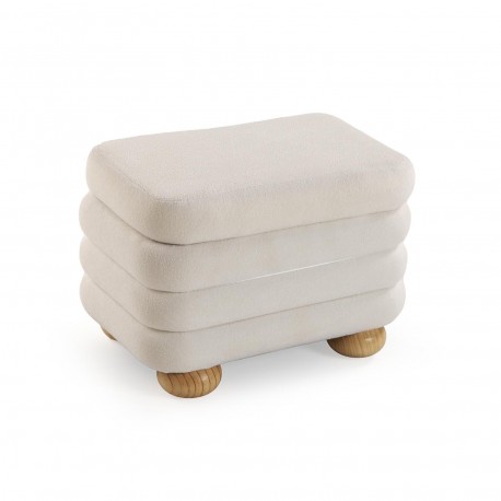 SET BANC ET 2 POUFS GRIS
