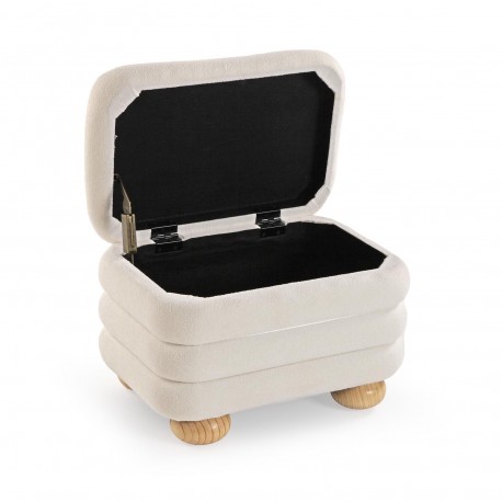 SET BANC ET 2 POUFS GRIS