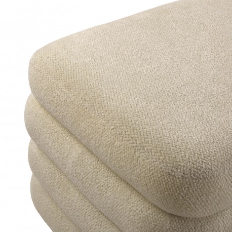 SET BANC ET 2 POUFS BEIGE