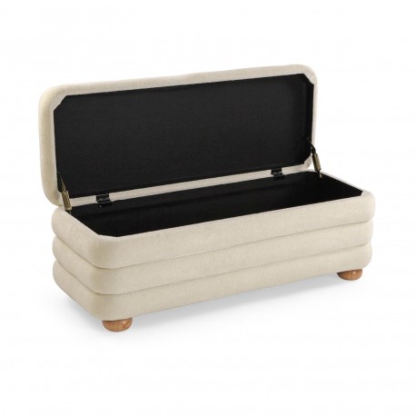 SET BANC ET 2 POUFS BEIGE