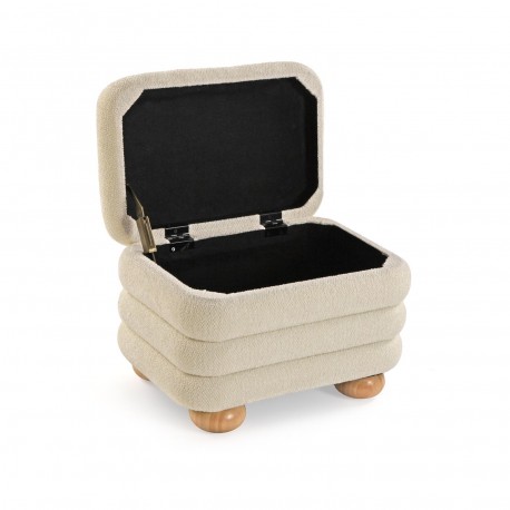 SET BANC ET 2 POUFS BEIGE