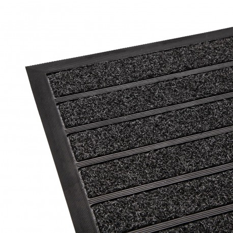 PAILLASSON RAYURES NOIR 40X70
