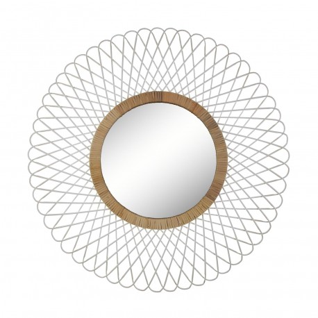 MIROIR ROND SPIRALE BLANCHE