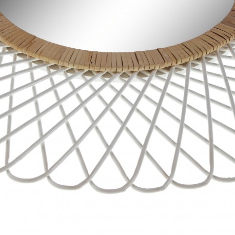 MIROIR ROND SPIRALE BLANCHE
