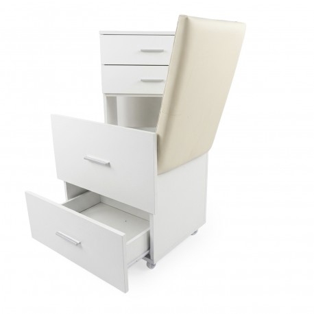 COIFFEUSE AVEC BANC, 3 TIROIRS, LED AURA