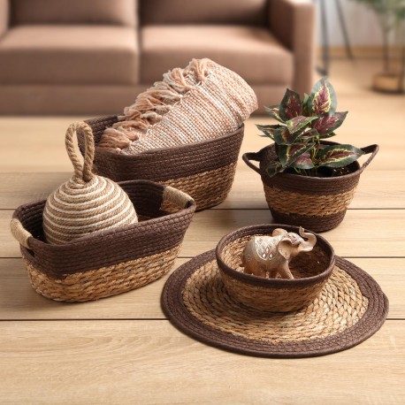 PANIER AVEC ANSES MARRON M